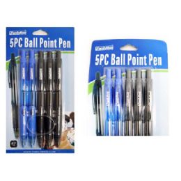 108 Wholesale Ball Point Pen 5pc 0.7mm 2asst