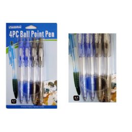 108 Wholesale Ball Point Pen 4pc 0.7mm 2asst