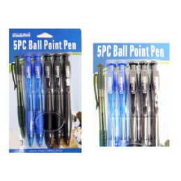 108 Wholesale Ball Point Pen 5pc 0.7mm 2ass