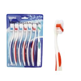144 Pieces 7 Pack Toothbrushes With Travel Caps - Toothbrushes and Toothpaste
