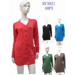 24 Wholesale Ladies Fashion Long Sweater Dress