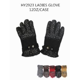 72 Pairs Ladies Fashion Winter Gloves - Knitted Stretch Gloves