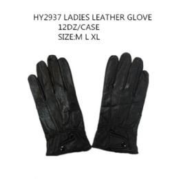 72 Wholesale Ladies Leather Winter Gloves