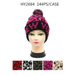 72 Wholesale Ladies Printed Nyc Winter Hat