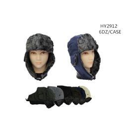 72 Wholesale Winter Trapper Hats Assorted Colors
