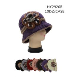 60 Pieces Ladies Fashion Winter Hat With Flower - Fashion Winter Hats