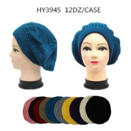 36 Pieces Ladies Beret Hat Solid Colors - Fashion Winter Hats