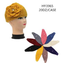 60 Pieces Ladies Fashion Winter Head Band With Flower - Headbands