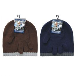 36 Wholesale Winter Set Hat & Glove Men