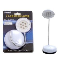 72 Wholesale Desk Lamp 7 Head Led White Clr bc
