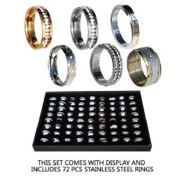 72 Pieces Stainless Steel Rings - Rings