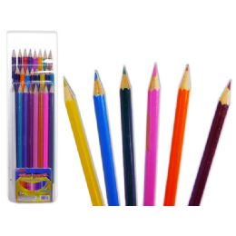 72 Wholesale Color Pencil 24pcs Doublebliste