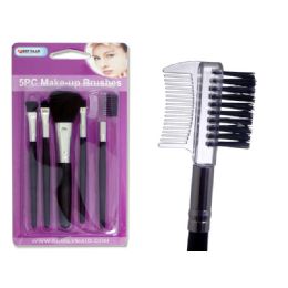 72 Wholesale Makeup Brush 5pc 5.25"