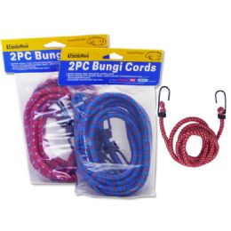 96 Pieces Bungi Cords 2pc Asst Color Size: 48" - Bungee Cords