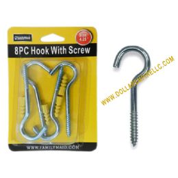 96 Wholesale 8pc Hooks With Screws