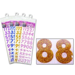 288 Units of Glitter Alphabet Sticker - Stickers