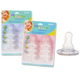 144 Pieces 8 Pc Silicone Baby Nipples - Baby Accessories