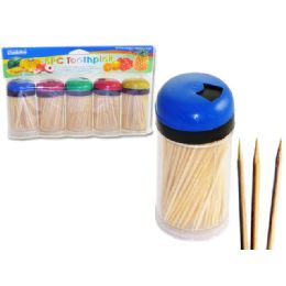 72 Wholesale 5 Piece Toothpicks In Dispensers