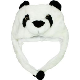 10 Pieces Soft Plush Panda Animal Character Earmuff Hats - Winter Animal Hats