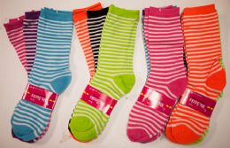 36 Wholesale Women's Bright Color Stripes