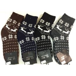 36 Wholesale Double Layered Knitted Man Winter Socks