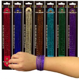 60 Pieces Bling Bling Bracelet 7 Lines - Bracelets