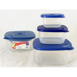 48 Wholesale 3pc Square Food Containers