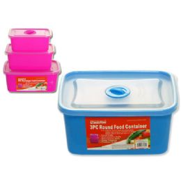 72 Wholesale 3 Piece Recangle Food Container