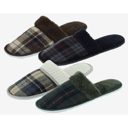 48 Wholesale Men's Slippers Assorted Color