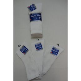 144 Wholesale Diabetic Crew Socks 10-13 [white]