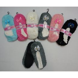 24 Pairs FleecE-Lined Footies [solid Color] - Womens Fuzzy Socks