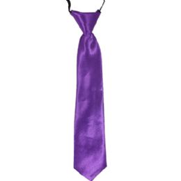 12 Wholesale Purple Kid Necktie