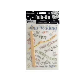 144 Pieces Wedding Sayings RuB-On Transfers - Scrapbook Supplies