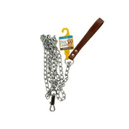 24 Wholesale Chain Dog Leash With Durable Handle