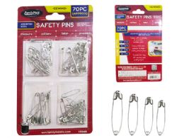 24 Sets Safety Pin 70pc/set - Sewing Supplies
