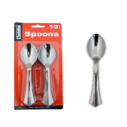 72 Pieces Spoon 10pc Disposable Plastic - Disposable Cutlery