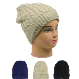 24 Pieces Ladies Fashion Beanie Assorted Colors - Winter Beanie Hats