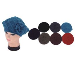 72 Pieces Womens Heavy Knit Beret - Fashion Winter Hats