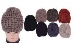 72 Pieces Heavy Knit Hats - Fashion Winter Hats