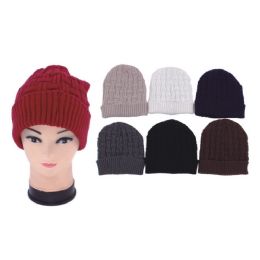 72 Wholesale Unisex Solid Knit Hats