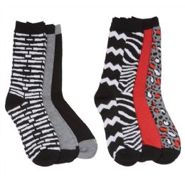 180 Wholesale Tipi Toe 3 Pair Pack Women's Crew Socks