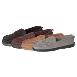 30 Wholesale Men's Quilted Closed Back Slippers