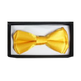 12 Wholesale Shining Golden Yellow Kid Bow Tie