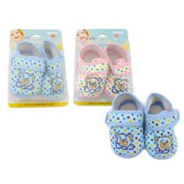 72 Wholesale Baby Shoe With Bear Design