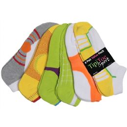 144 Pairs Women's Cushion Sport Ankle Socks - Womens Ankle Sock
