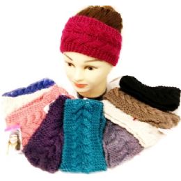36 of Knitted Ear Band Headband Solid Color Assorted