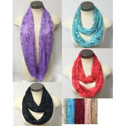 60 Pieces Light Weight Infinity Solid Color Butterfly Scarves - Womens Fashion Scarves