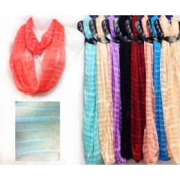60 Pieces Light Weight Infinity Circle Scarves Assorted Sectional - Womens Fashion Scarves