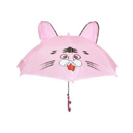 36 Wholesale Children Cat Design Umbrella