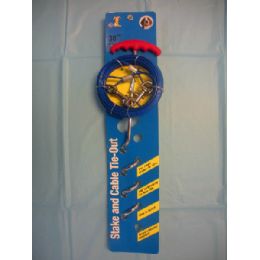 24 Wholesale MultI-Color Dog Stake And Cable TiE-Out